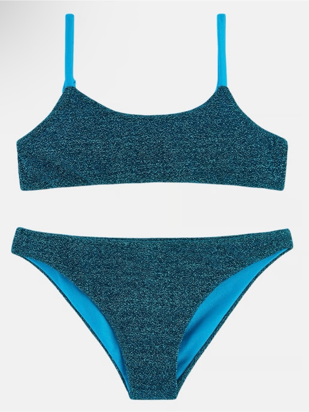 Sundek Girl’s Bikini with Mini Bandeau Top & Fixed Bottom, Oversea - Size 8